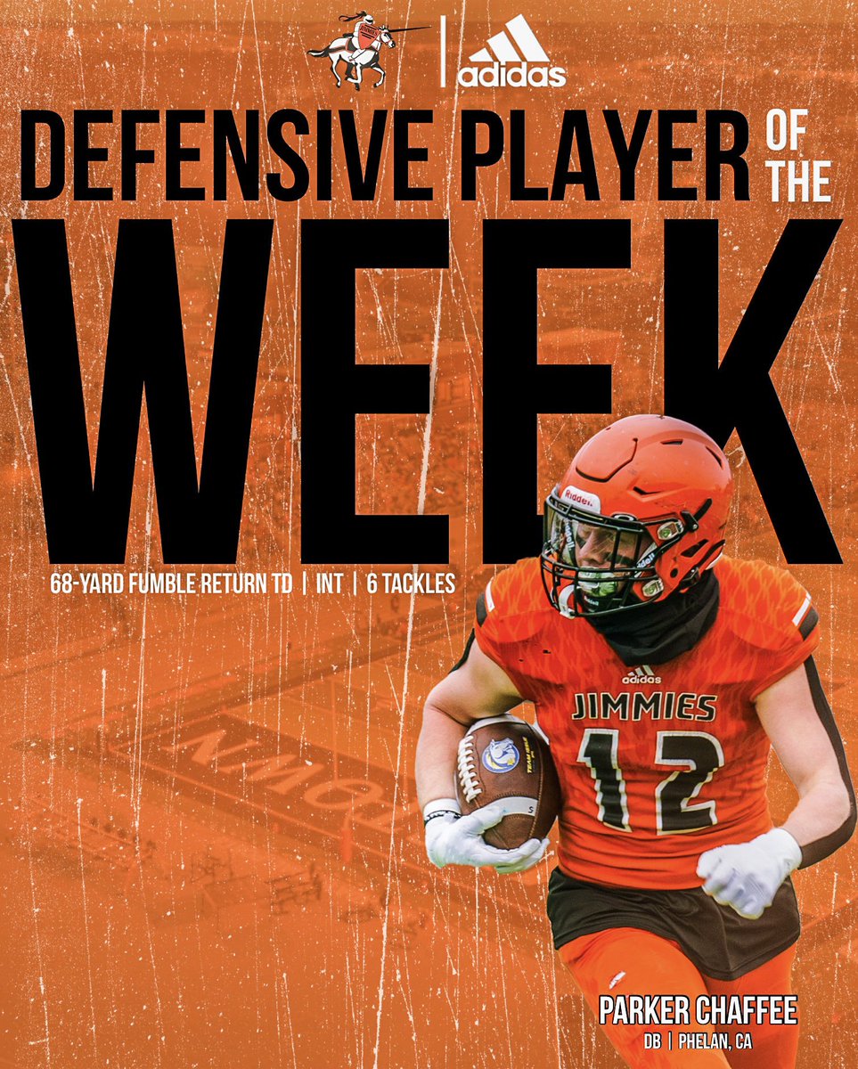 Jamestown Football (@jimmiefootball) on Twitter photo INT? ✅
Fumble Return for TD? ✅
<a href="/PlayNorthStar/">North Star</a> DPOW? ✅
Senior DB Parker Chaffee has had a strong start to the season ‼️
#ChopAndCarry x #JimmiePride INT? ✅
Fumble Return for TD? ✅
<a href="/PlayNorthStar/">North Star</a> DPOW? ✅
Senior DB Parker Chaffee has had a strong start to the season ‼️
#ChopAndCarry x #JimmiePride