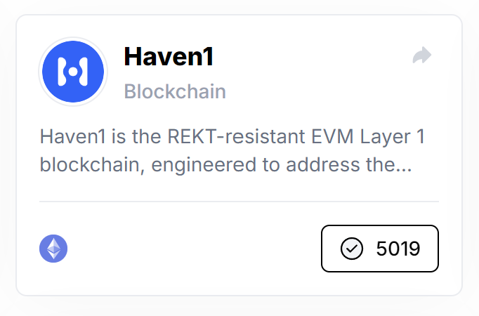 🔥The competition is heating up on <a href="/thedapplist/">The Dapp List</a> ! 🔥

We're neck and neck with <a href="/layer3xyz/">Layer3</a> , but Haven1 is determined to stay in the lead 🥉! Keep voting, Havenauts! Let's go after that 🥈 place. 

Vote for Haven1 now: join.haven1.org/VoteForHaven1o…

#Haven1 #dapplist #competition #vote