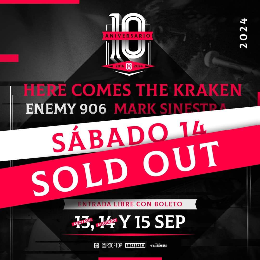 ‼️SOLDOUT GUADALAJARA ‼️ 
Bandas invitadas @enemy 906  Mark Sinestra