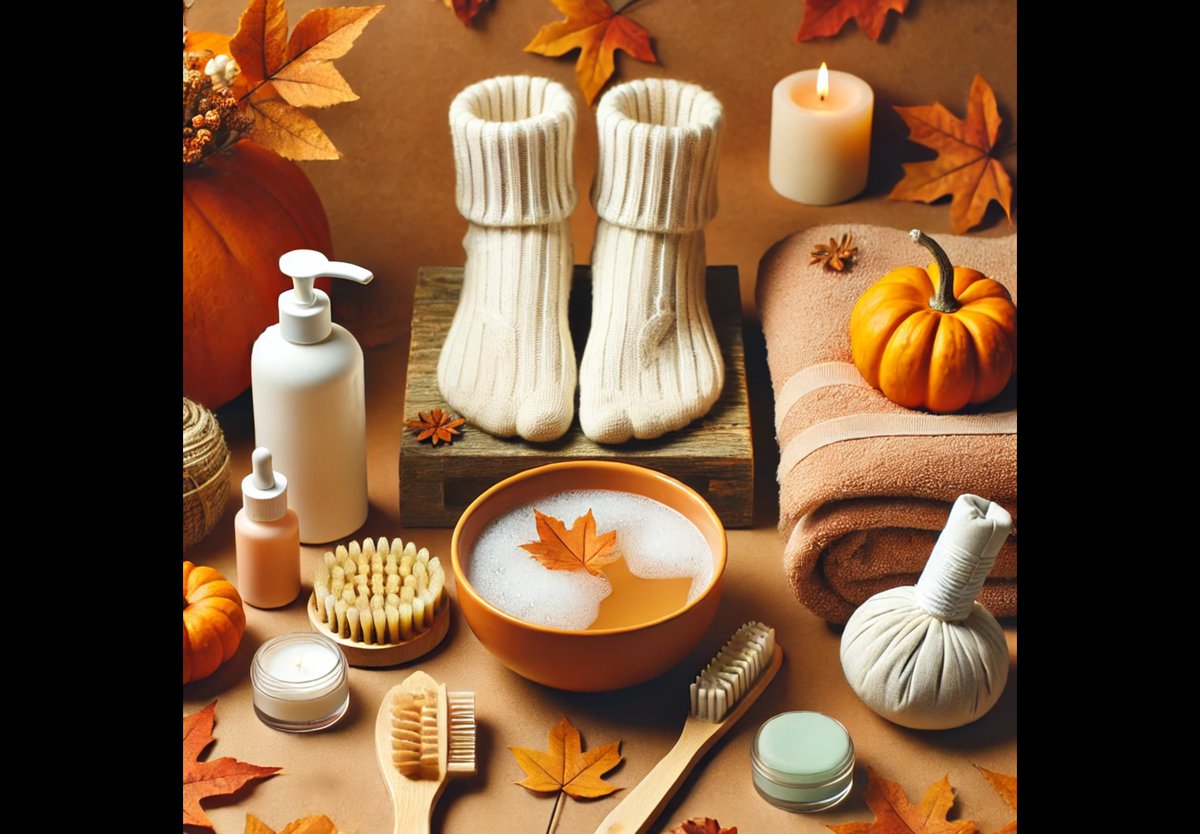 🍂 Happy Autumn! 🍁 Cooler weather can dry out your skin, so keep your feet cosy and hydrated with a nourishing moisturiser. Treat yourself to a warm foot soak &amp; pamper your toes for the perfect autumn refresh. Your feet will thank you! 👣tips: shorturl.at/D15ki #Sunderland