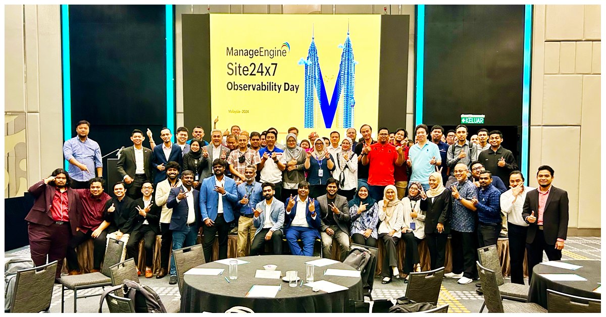 Site24x7's tweet image. A big thank you to everyone who attended the ManageEngine Observability Day seminar in Malaysia! We hope you gained valuable insights into observability, proactive monitoring, and cloud resilience. See you at the next event! 

#Site24x7 #TechSeminar #ITManagement