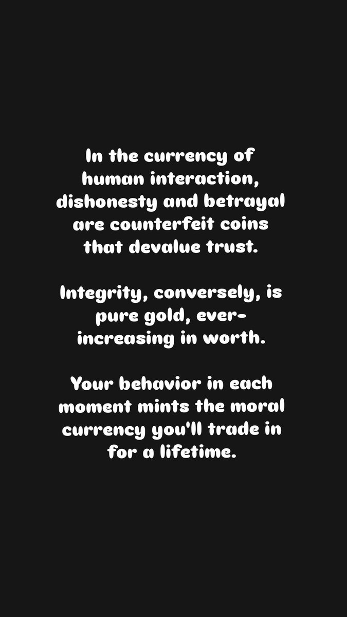 AuthenticatedLA's tweet image. I have a much better understanding of Integrity and moral currency.