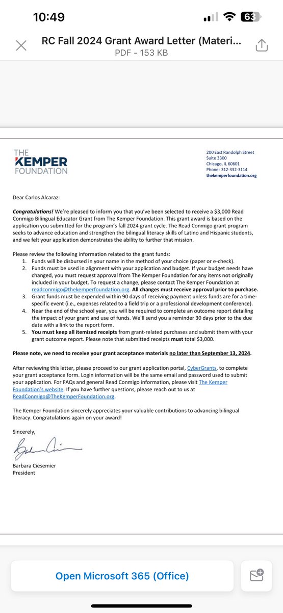 I am very happy to announce that I have been selected as a Bilingual Educator recipient ReadConmigo $3,000 grant for my classroom!!! I applied for this grant over the summer and never thought that I’d win one of the grants! So happy for my students :) <a href="/FUSD_Supt/">Miki Rene Inbody</a> <a href="/Eduardo16771286/">Eduardo Gomez, Multlingual Programs and Services</a>
