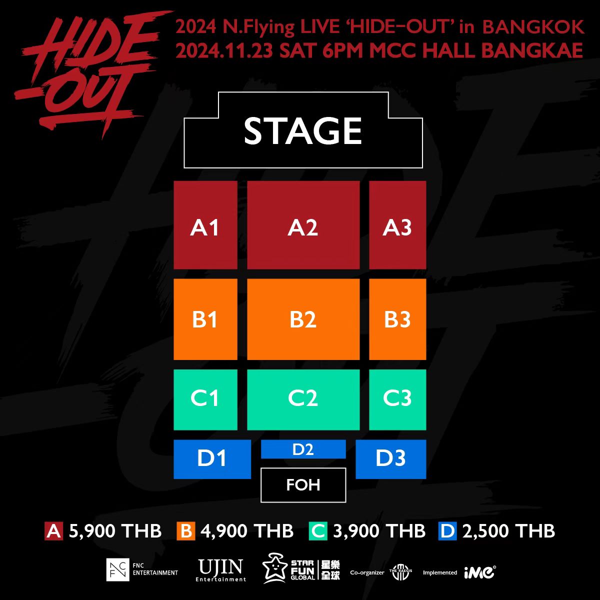 FNC_ENT's tweet photo. 2024.11.23 2024 N.Flying LIVE 'HIDE-OUT' in BANGKOK 개최 안내
>> https://t.co/FrDm8RKJqw

#NFlying #엔플라잉 #HIDE_OUT https://t.co/EJG3HSElQM