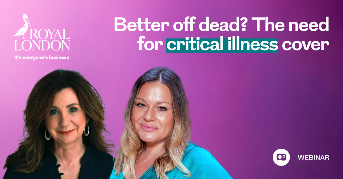 Catch up on our latest webinar highlighting the importance of critical illness cover for your clients (CIC).

👉 Watch the full webinar now:  ow.ly/M7m950Tgxbj