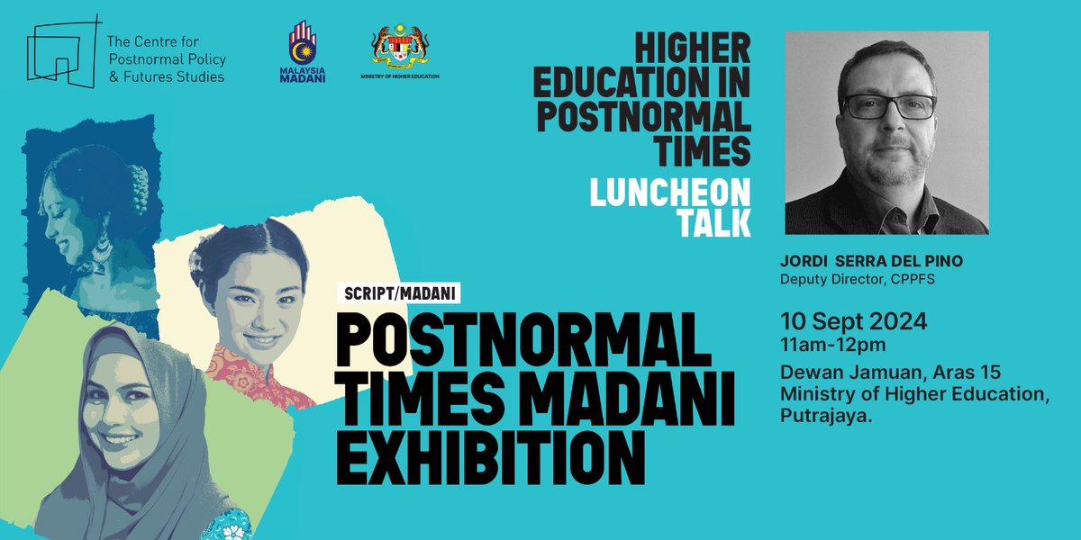 CPPFS (@cppfs) on Twitter photo Deputy Director <a href="/jserradelp/">Jordi Serra del Pino</a> will be speaking to many of Malaysia's top educators at the Ministry of Higher Education this morning! Some keen insights will be shared on how we can navigate Higher Education in #PostnormalTimes! #MalaysiaMADANI #PNTMADANIExpo Deputy Director <a href="/jserradelp/">Jordi Serra del Pino</a> will be speaking to many of Malaysia's top educators at the Ministry of Higher Education this morning! Some keen insights will be shared on how we can navigate Higher Education in #PostnormalTimes! #MalaysiaMADANI #PNTMADANIExpo