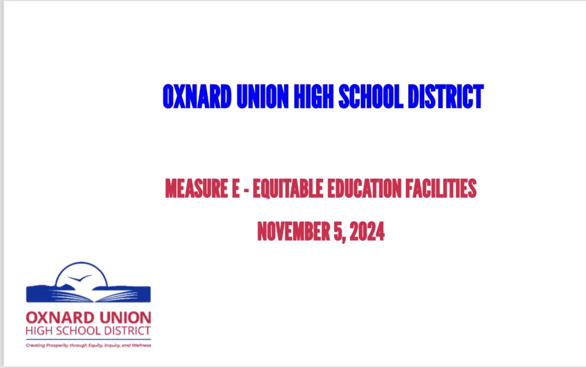 ElectAlesia's tweet photo. I support Measure E for the Oxnard Union High School District. Measure E is essential to keeping our schools safe and to maintaining healthy facilities. As we encourage our students to strive, let’s support the programs and projects that make that possible. Vote YES on Measure E. https://t.co/pRH9m0ShLY