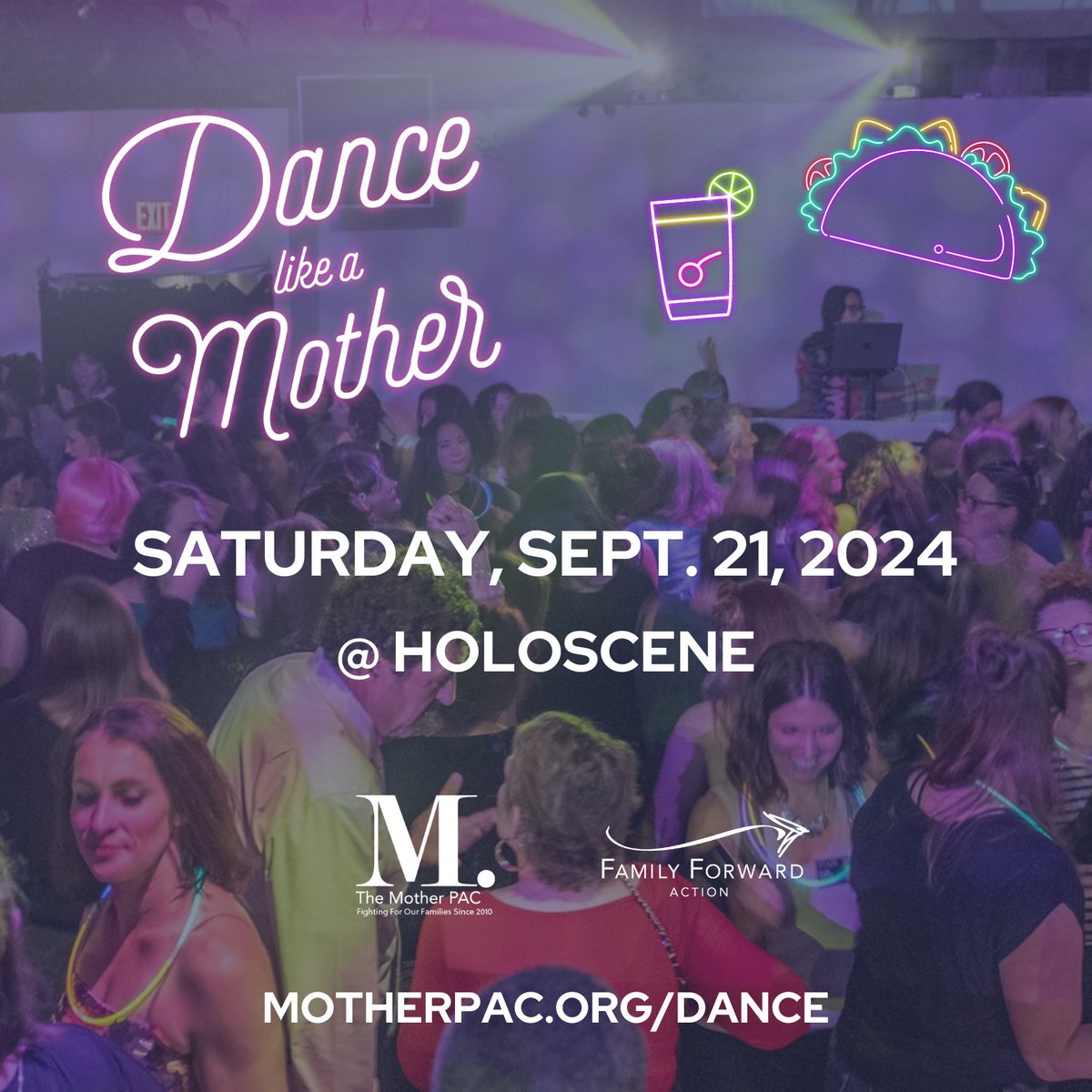 Dance Like a Mother is almost here! 🙀 We're bringing back our signature cocktails and <a href="/holocene/">holocene</a> will be serving up meat + vegan taco options for purchase. Are you as excited as we are to dance like a mother?!  

Be sure to get your tickets! motherpac.org/dance