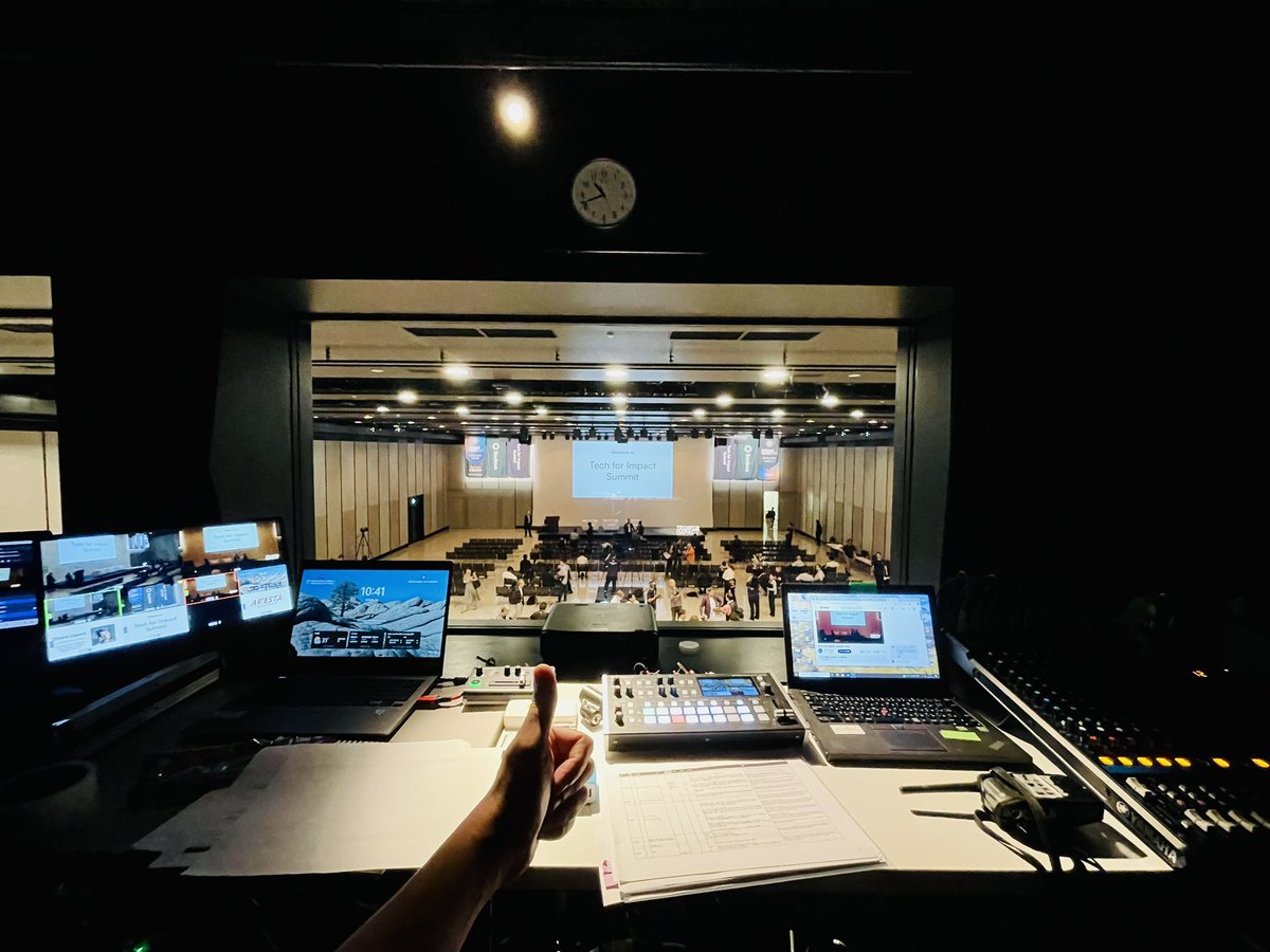 Matirog's tweet photo. 音響・映像・配信
オペレーション順調!
海外メディアがめっちゃ来てます!
#TechForImpactSummit
#渋谷ヒカリエホール https://t.co/UmIp9KthrN