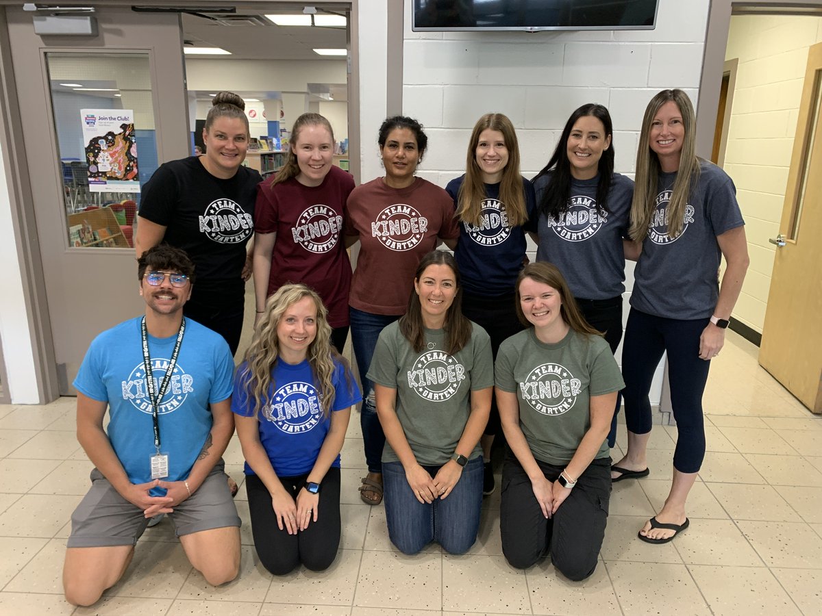 This kindergarten team is a force!  Their creativity &amp; collaboration do not end with this shared t-shirt design.   Falcon's Kindergarten educators strive for excellence. #ocsbBeCommunity