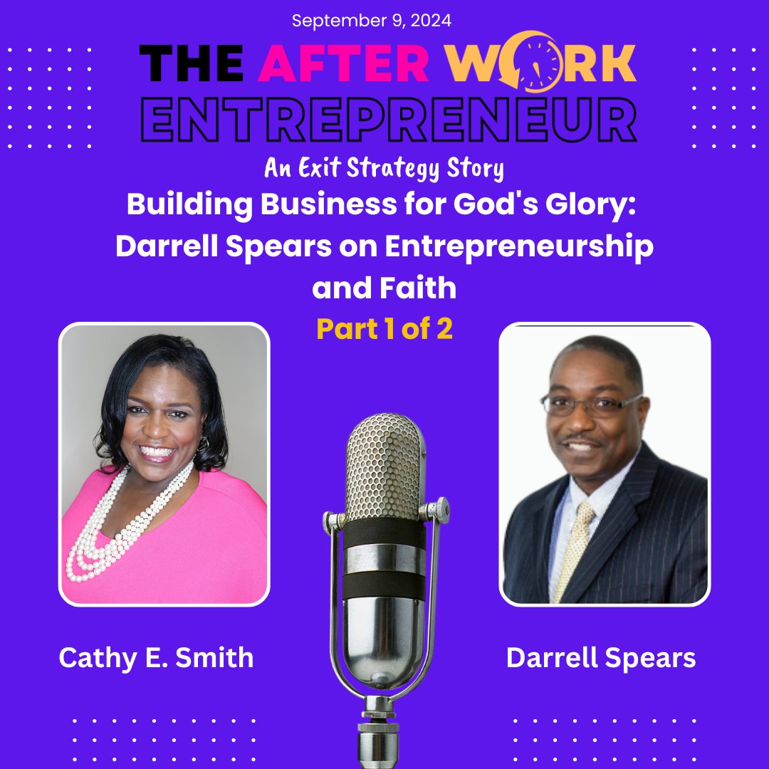 Check out the latest AWE episode,  Darrell Spears shares his journey as a Corporate Leader to his transition to Entrepreneurship. This is Part 1 of a series. Are you really ready to make the transition into entrepreneurship? pod.co/the-after-work…