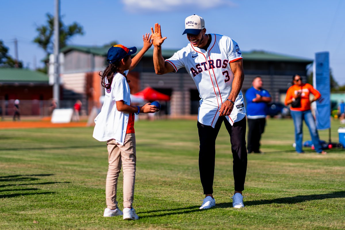 astros's tweet photo. Learning from the best.

Jeremy Peña and Yainer Diaz took the field in the “Play it Forward” baseball clinic inspiring the younger generation. https://t.co/0ugJ6ap5XD