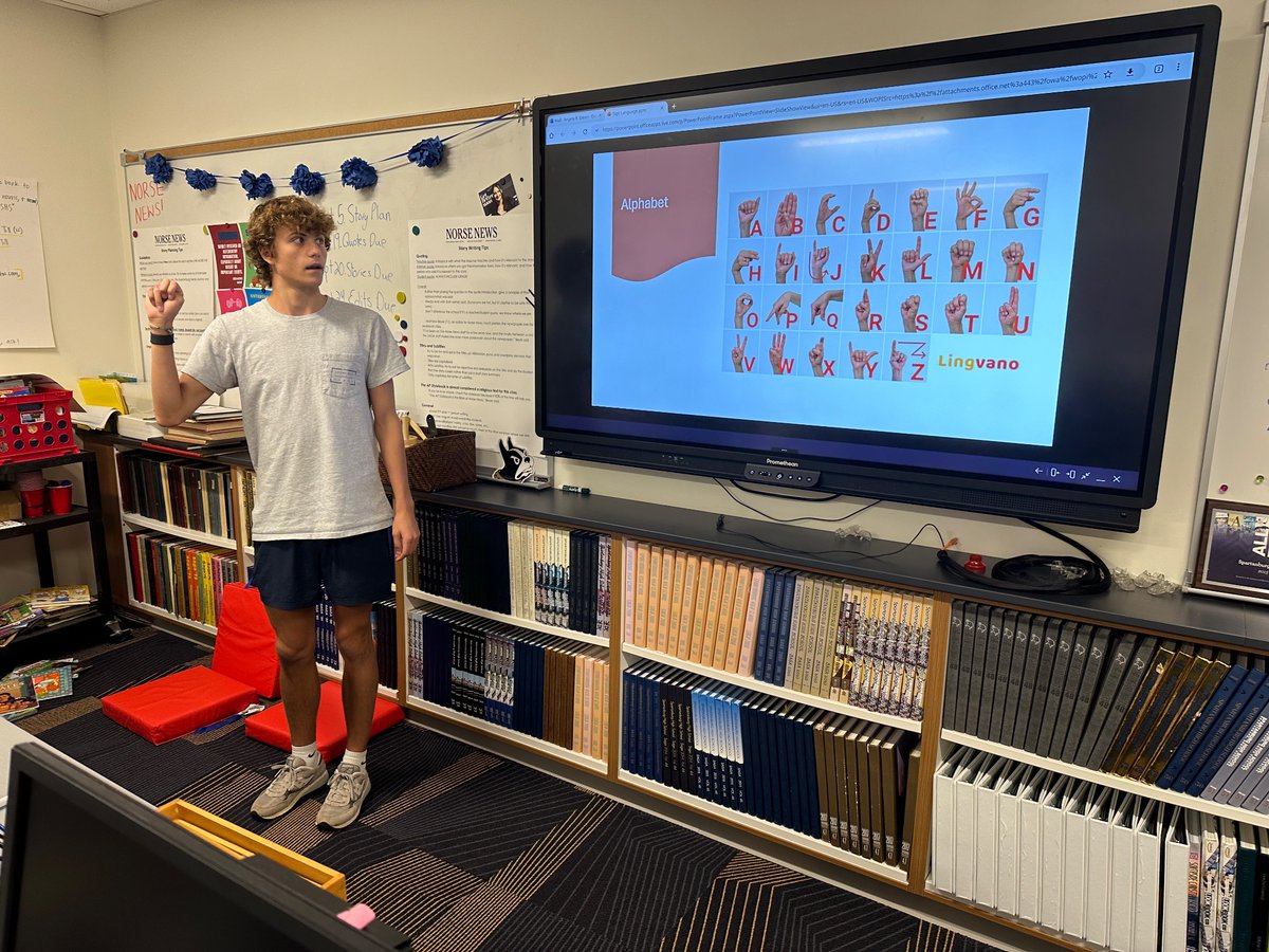 AREaton's tweet photo. Today second-year Teacher Cadets led fun “expert lessons”: we learned how to make chocolate chip cookies (yum!); we learned the ASL alphabet and how to sign our names; we made slime; and we learned basic JROTC formations and commands. #govikes #teachercadet #goingforgreat 💙💛 https://t.co/5Iwq1hHnsV