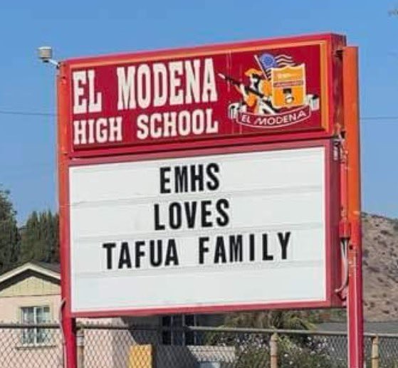 Coach Steve Tafua (@skeeviet) on Twitter photo We love our El Modena Family.
#TAFUASTRONG💪🌺♥️
<a href="/OrangeUnifiedCA/">Orange Unified SD</a> <a href="/ElModenaHS/">El Modena HS</a> <a href="/ElmoHSAthletics/">El Modena Athletics</a> <a href="/KylieTafua_2026/">Kylie Tafua 2026</a> We love our El Modena Family.
#TAFUASTRONG💪🌺♥️
<a href="/OrangeUnifiedCA/">Orange Unified SD</a> <a href="/ElModenaHS/">El Modena HS</a> <a href="/ElmoHSAthletics/">El Modena Athletics</a> <a href="/KylieTafua_2026/">Kylie Tafua 2026</a>