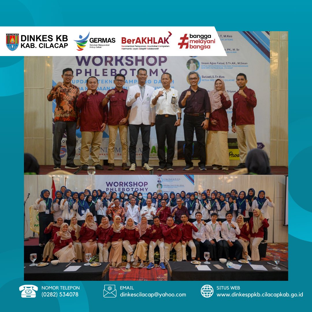 Pada tanggal 7-8 September 2024, Workshop Phlebotomy pada Keadaan Khusus dan Penyulit diselenggarakan oleh DPC PATELKI Kabupaten Cilacap di Hotel Sindoro, Cilacap. 

Selengkapnya di WEB dinkesppkb.cilacapkab.go.id