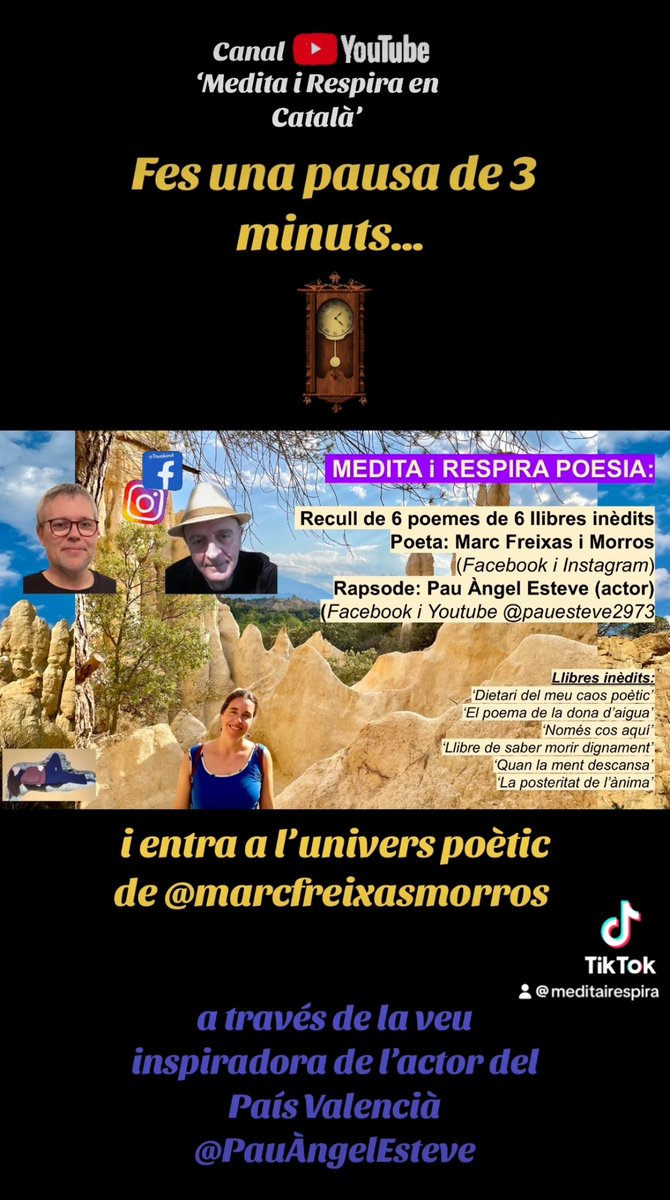 MeditaiRespira's tweet photo. Fes una pausa de 3 minuts i entra a l’univers poètic de #marcfreixas a través de la veu de l’actor del #PaísValencià #pauàngelesteve i gaudeix d’una de les meravelles de la #catalunyanord , #lesorgues d’ #illesurtet. 
https://t.co/V6DKZDeKnd https://t.co/aWoH3SPzlG