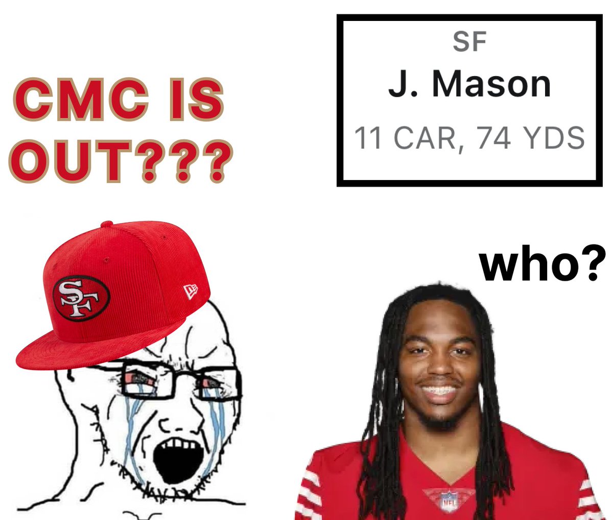 Jordan Mason is COOKING. 49ers lead Jets 16-7 at half.