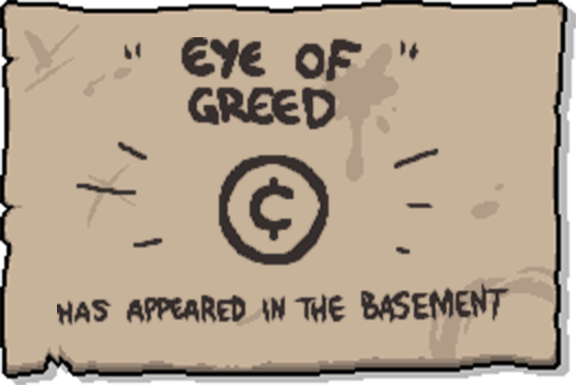 SecretsIsaac's tweet photo. 308
- Eye of Greed👁️ 
- Defeat Ultra Greedier🤑💰  as Keeper 🪙 
- Unlocked a new item.
#tboi #secrets #OISED
#thebindingofisaac https://t.co/h7YoyDL8b5