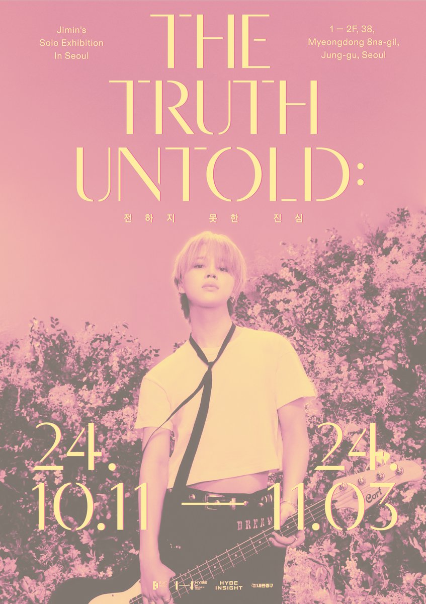 [HYBE INSIGHT] 지민 전시 'The Truth Untold : 전하지 못한 진심' 티켓 오픈 안내 🎫 (+ENG/JPN/CHN)
weverse.io/bts/notice/221… 🔗

#지민 #Jimin #Jimin_MUSE #Jimin_FACE
#TheTruthUntold #전하지못한진심 #HYBEINSIGHT
