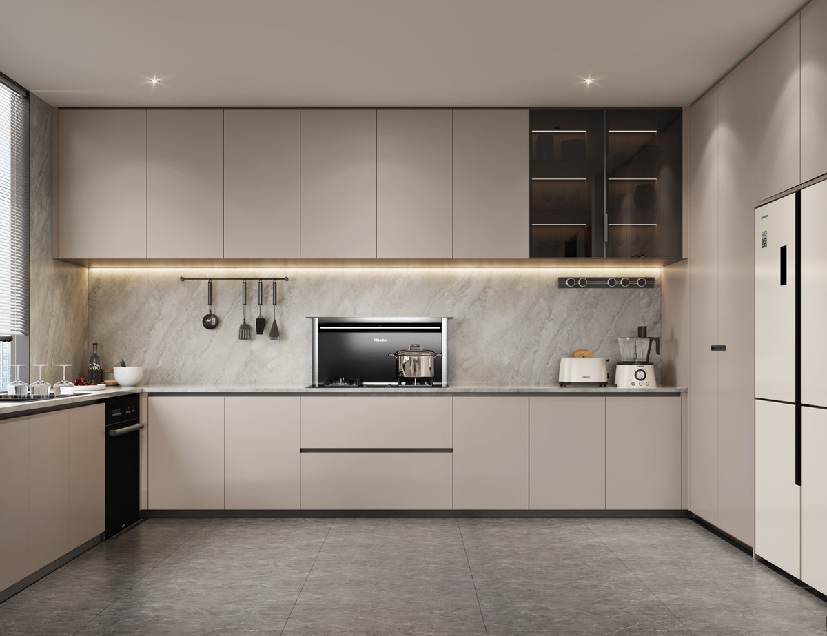 TreezoG's tweet image. Cooking in style! 🍽️✨ Loving the clean lines and modern vibes of my new kitchen. Ready to whip up some culinary creations in this beautiful space. #diningroom #KitchenGoals #ModernHome  #sustainableliving #modernliving #houseinterior #sustainablefuture #cozyspace