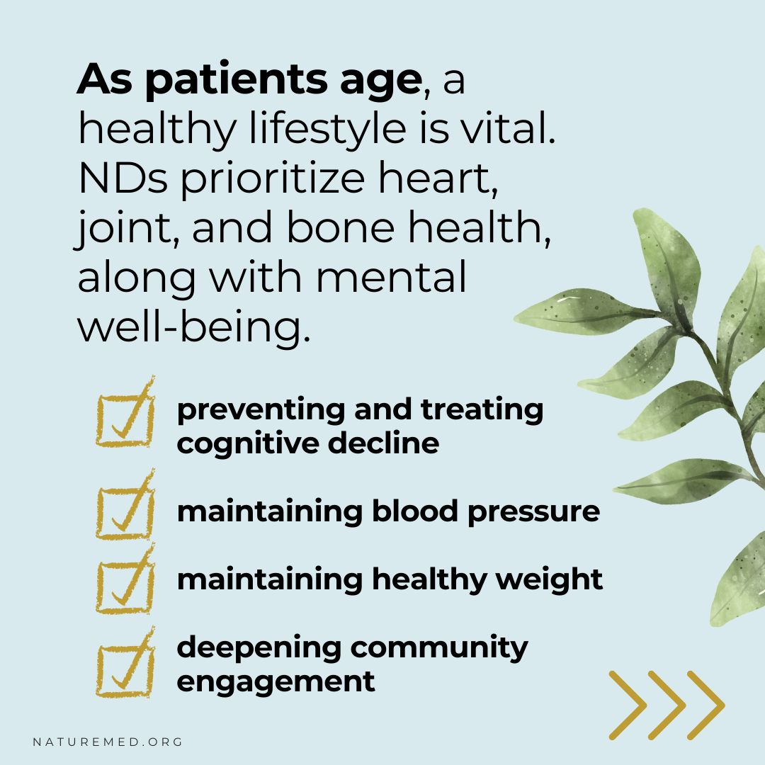 From cradle to midlife to the golden years, naturopathic doctors care for patients every step of the way.

Discover how NDs are supporting people through all the life stages—hit the link in our bio!