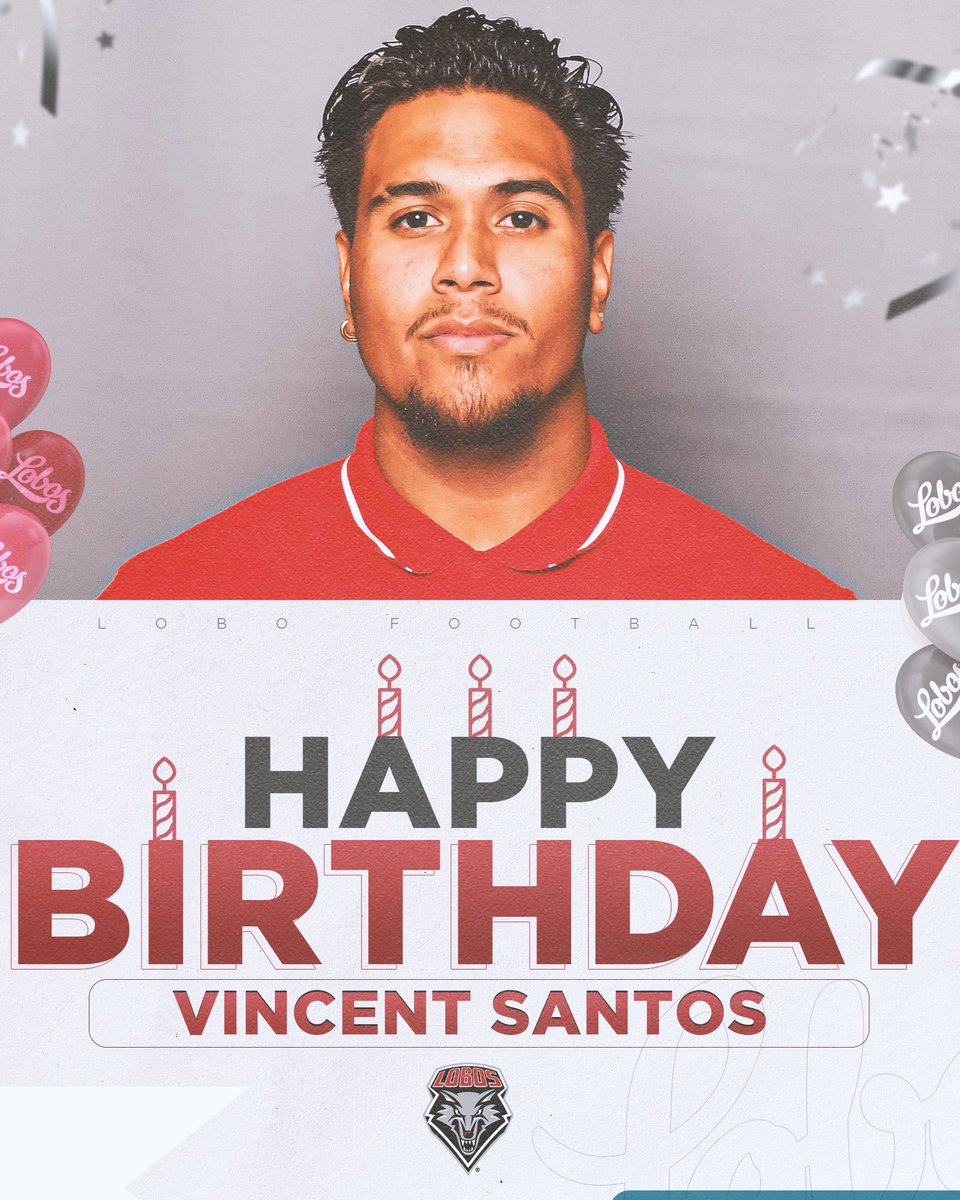 UNMLoboFB's tweet photo. Happy happy birthday  @Foe_Vincee 🥳!!

#505SVF | #EarnedNotGiven | #GoLobos https://t.co/y70JJwSajk