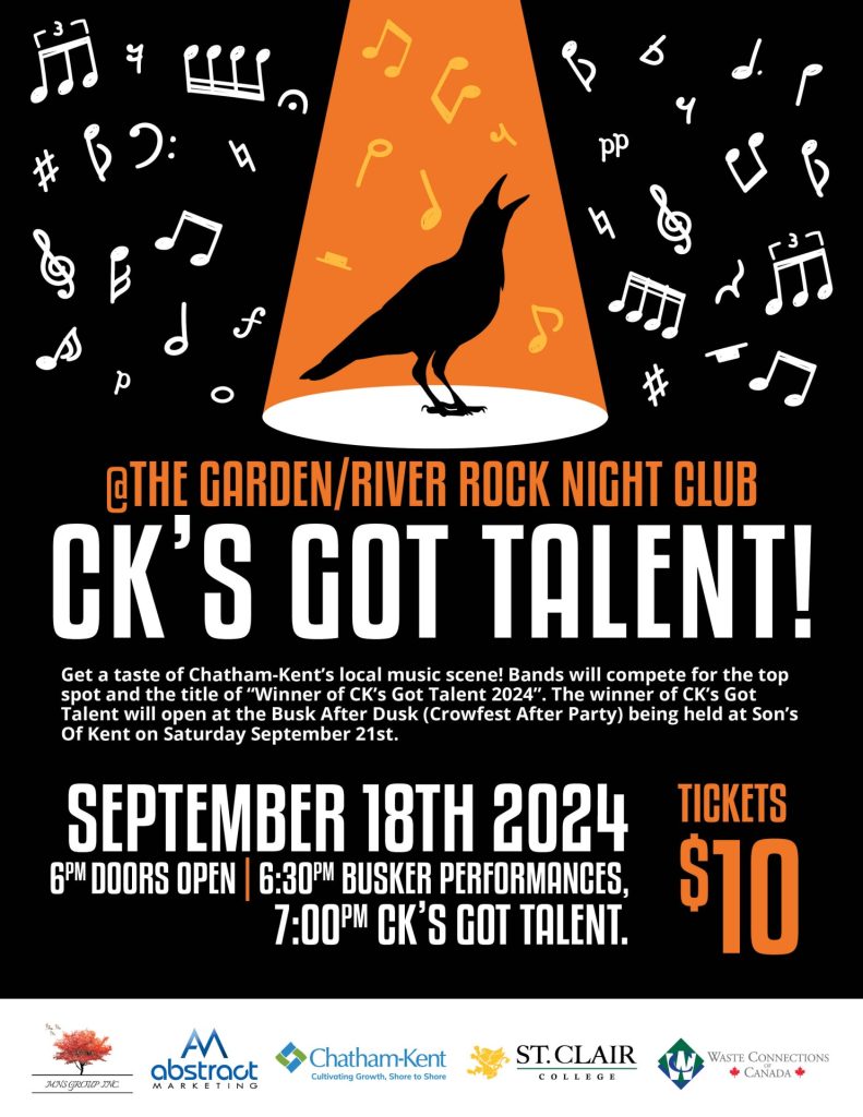 🎤🌟 Think you’ve got what it takes to be the next star of CK? Sign up for CK’s Got Talent and showcase your skills at Crowfest! Don’t miss your chance to shine! ✨Link in bio.

#crowfestck #chathamkent