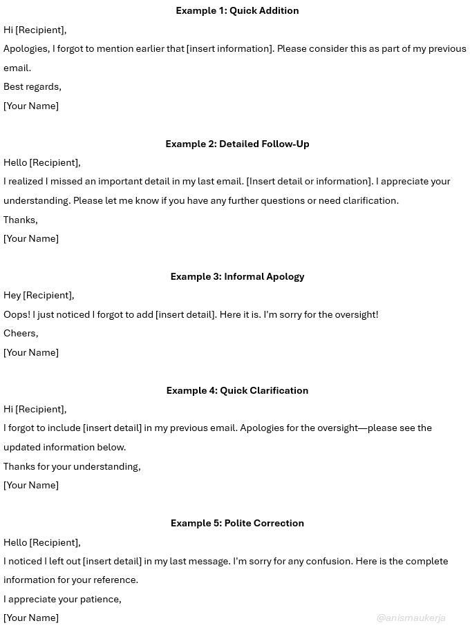 How to Say 'I Forgot' in an Email😌