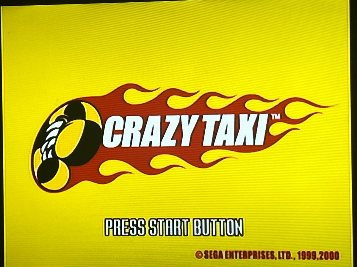 MarkWooleryCAW's tweet photo. OOC: Just finished a few races in Daytona USA and then did an arcade run on SoulCalibur. Now it’s time to have some fun with Cah-RAY-zee Taxi (Yah yah yah yah yah!). Happy 25th Birthday, Dreamcast! https://t.co/WOTz0ICkCV