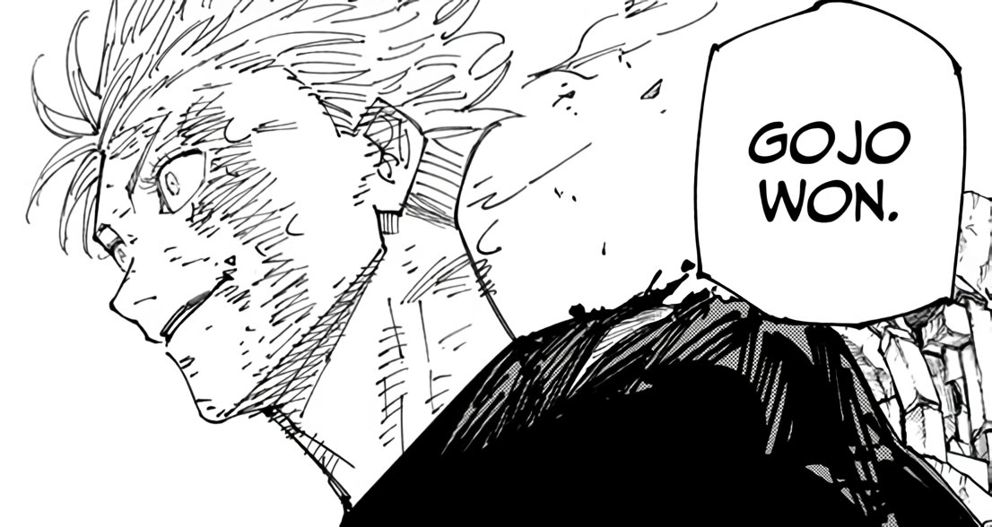 Go_Jover's tweet photo. 1 Year Ago, Today #JujutsuKaisen

JJK Manga ended with Gojo winning against Sukuna &amp; then everyone lived happily ever after (as per delusional Gojo fans) https://t.co/kyBEnUBPSr