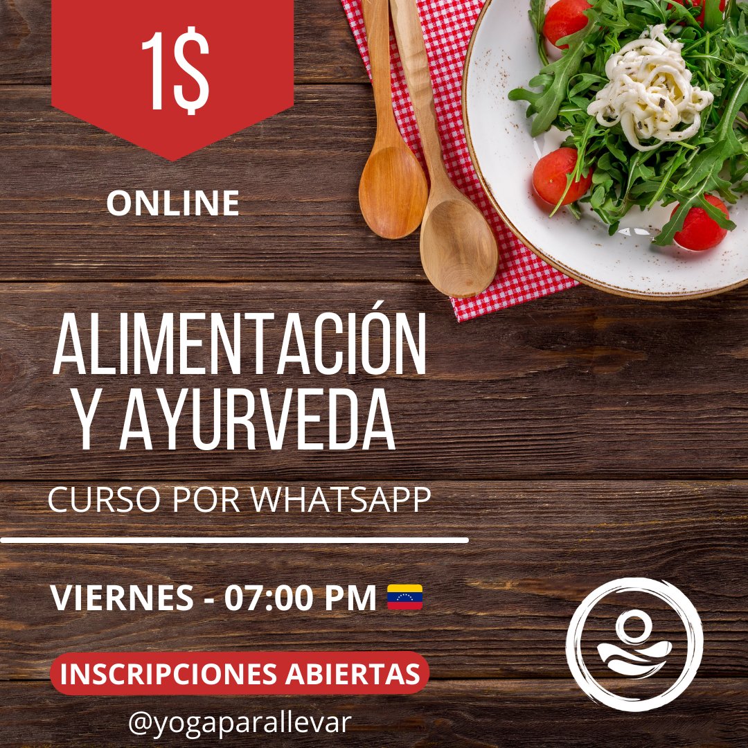 yogaparallevar's tweet photo. Curso Alimentación y Ayurveda
📆 Fecha: viernes 13 de septiembre
🕛 Hora: 7:00 PM 
🛜 Plataforma: Grupo de WhatsApp
🤑 Precio: $1
Comenta en la publicación de Instagram para enviarte la información 🙌🏼
#yoga
https://t.co/u7fnI0o4vi https://t.co/qgO22wv8PY