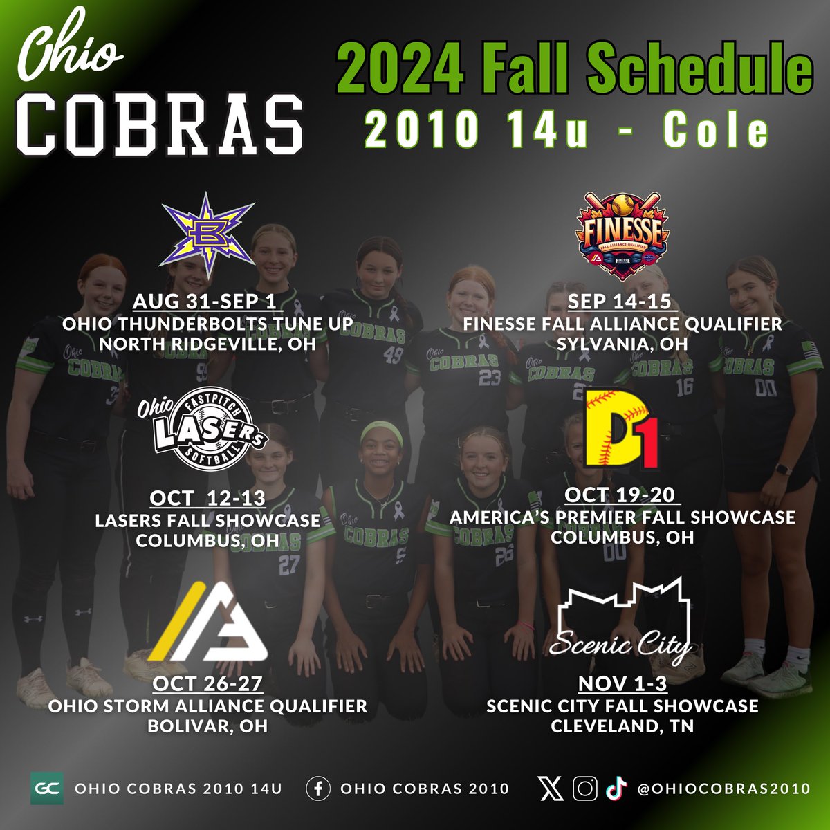 CoachColeX2's tweet image. New Year. Same Grind. 🐍🥎 

#ohiocobras2010 #fallseasonloading