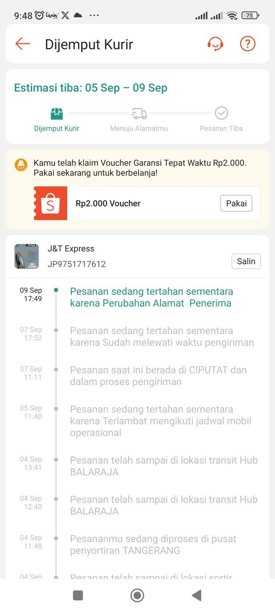 sbsukamto's tweet photo. @jntexpressid Ini kenapa dah, siapa juga yang ngerubah alamat? Jangan gini lah... Lama banget... https://t.co/tljF5T6Di5