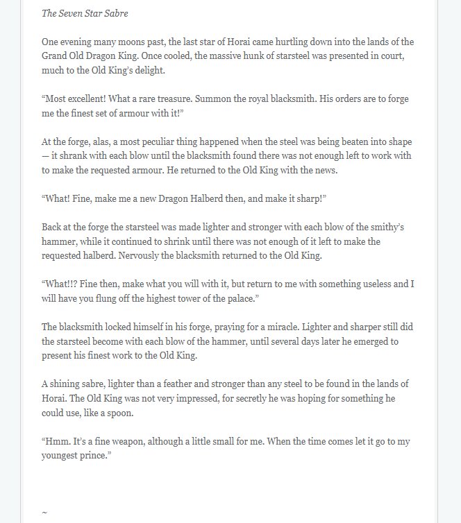 ￼ ￼Forged from a fallen star