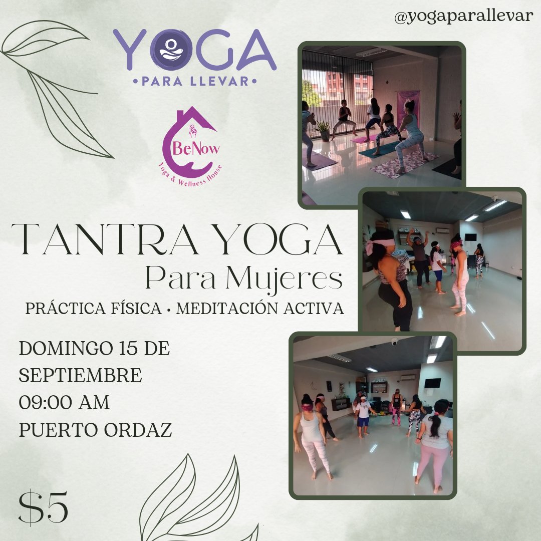 yogaparallevar's tweet photo. Tantra Yoga Para Mujeres es una práctica que te permite conectar con tu poder femenino, explorar tu sensualidad y vivir a plenitud
🗓️Domingo 15/09
⏰Hora: 09:00 am
Lugar: @benow.u #Pzo
Aporte: 5$
Comenta en Instagram para recibir la información
https://t.co/n6NVepp4do https://t.co/kSUqZ6JYrY