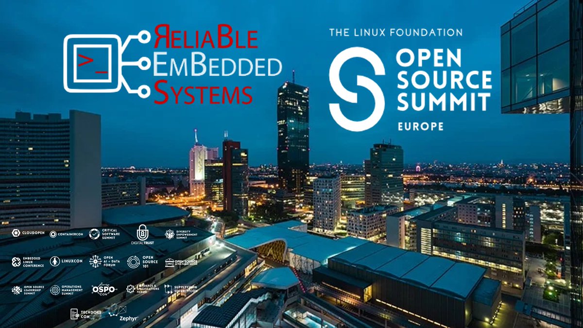 ReliableEmbSys's tweet photo. Hey everyone! I wanted to let you know I'll be at the Open Source Summit in Vienna from Sept 15th to 19th. Feel free to contact me.😊 https://t.co/fBaNt2H7Zs #OpenSourceSummitEurope #Vienna #EmbeddedLinux #YoctoProject #OSS #OpenSourceCommunity #TechConference #LinuxDevelopers https://t.co/ilxwIOyDdi