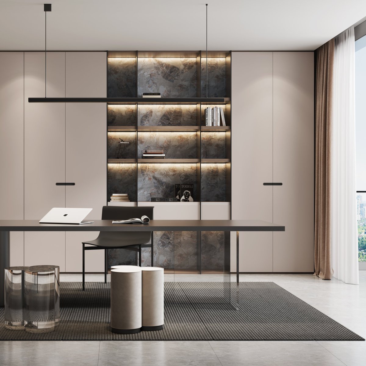 TreezoG's tweet image. Welcome to my new workspace—where creativity meets tranquility. Absolutely loving the modern design and sleek vibes. Ready to bring big ideas to life! ✨📚 #ModernHome #WorkspaceInspo  #sustainable #houseinterior #sustainablefuture #minimalism #chicinteriors #contemporaryliving