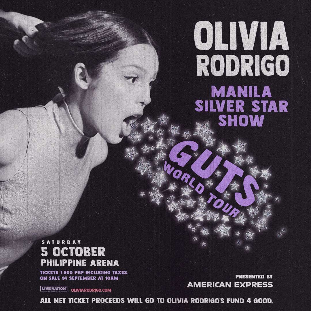 MANILA!!!⭐️i’m soooo excited to visit the Philippines for the 1st time for a very special Silver Star Show on the GUTS world tour on October 5th, presented by <a href="/AmericanExpress/">American Express</a>. livenation.ph/artist-olivia-…