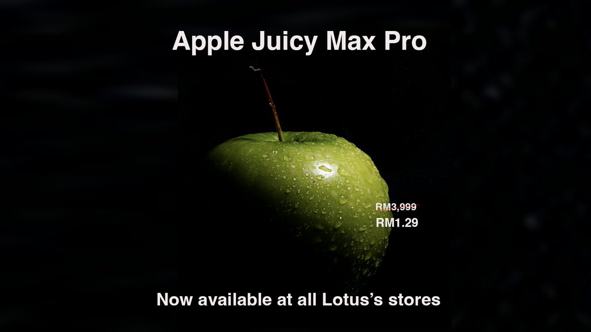 LotussMalaysia's tweet photo. Tak kena dengan #Apple hijau? merah pun ada geng.

#iPhone16 #iPhonePoorMax #LotussLebihMurah https://t.co/5Q6GFjKbHS