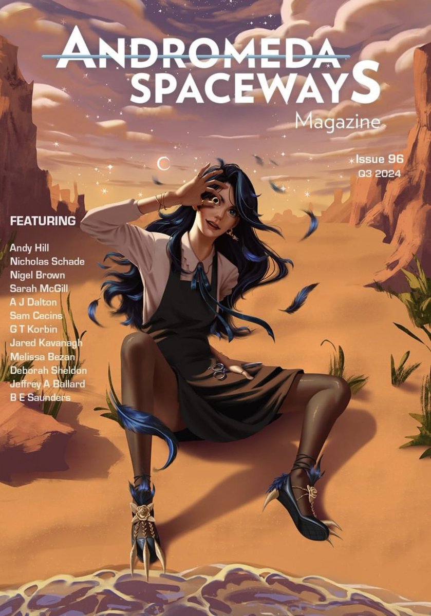 SO excited for a little flash fiction story of mine to be featured in the fall edition of Andromeda Spaceways, coming out at the end of the month. Take a look at that stunning cover 😍