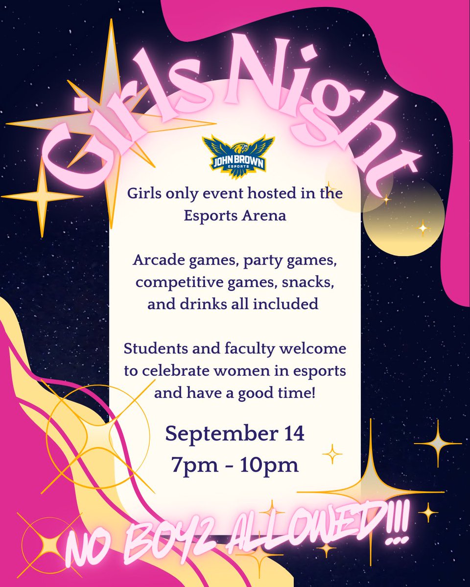 Our first ever Girls’ Only Night at the JBU Esports Arena!