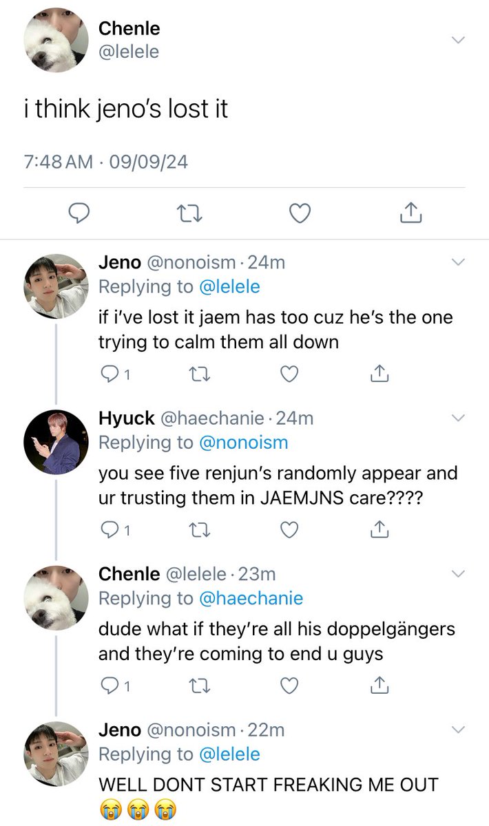 ohhkiyowo's tweet photo. 5 renjuns | markren mini au

mark wishes for five renjuns. the next morning, renjun has been split into five emotions. https://t.co/7tesjDDiZ2