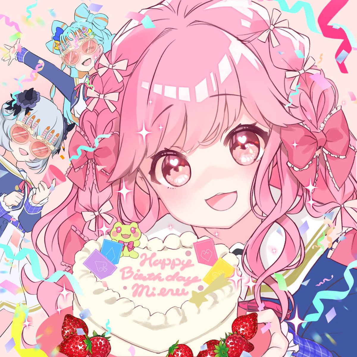 「みえるちゃん happybirthday #み絵る #姫乃みえる誕生日会 #デミ」|ヒナユキウサのイラスト