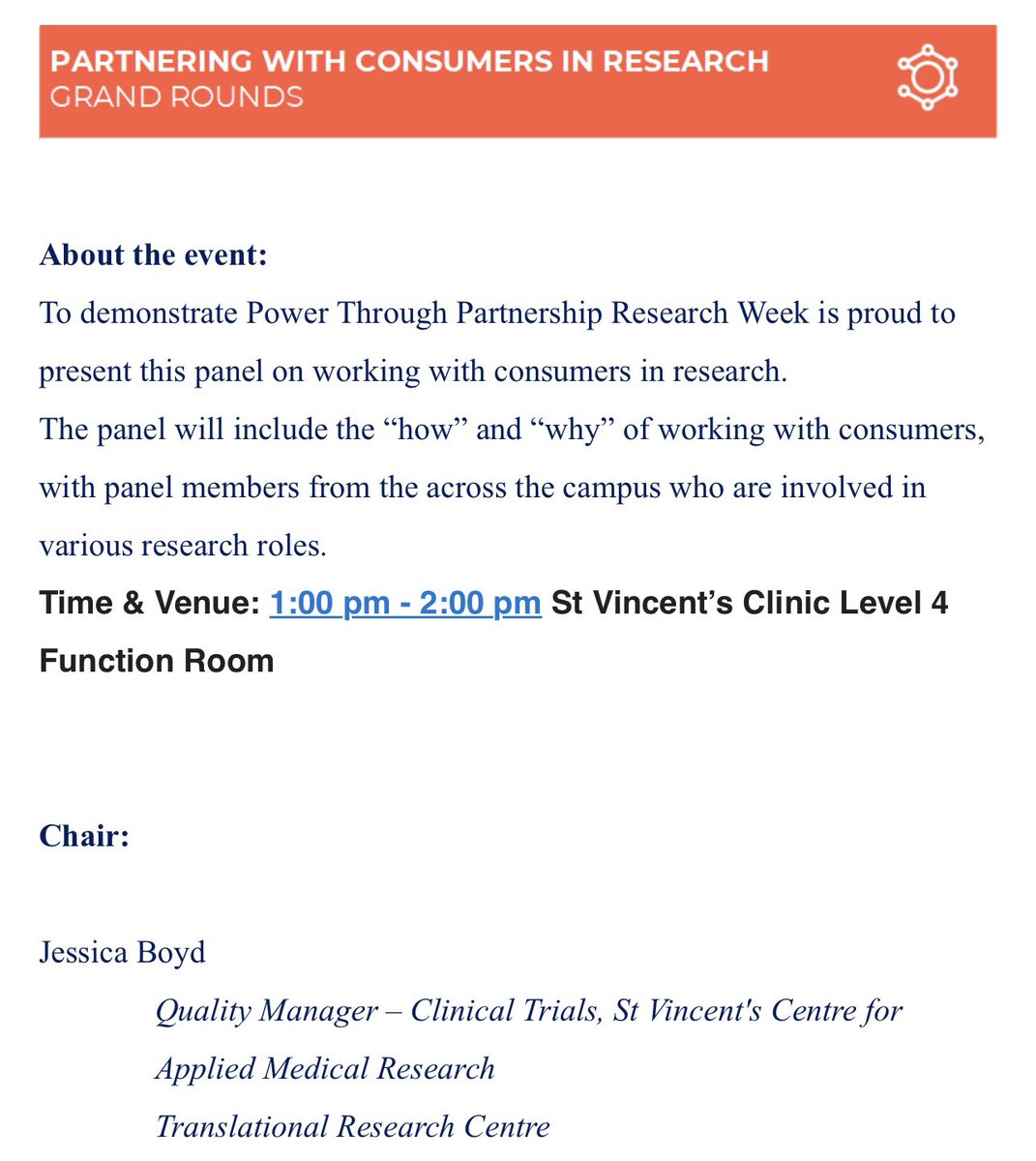 thuy_tweets_'s tweet photo. #partneringwithconsumers #medicalresearch #benchtobedside #impact #SVSHIPResearchWeek2024
#PowerThroughPartnership Join Us https://t.co/qxfXwHYkqx @NicStraiton @LaurenJChristie @DrLizCaldon @SVHSydney @NRI_research @GarvanInstitute @UNSWMedicine @VictorChangInst @SVCRSymposium https://t.co/RA2x34QXAU