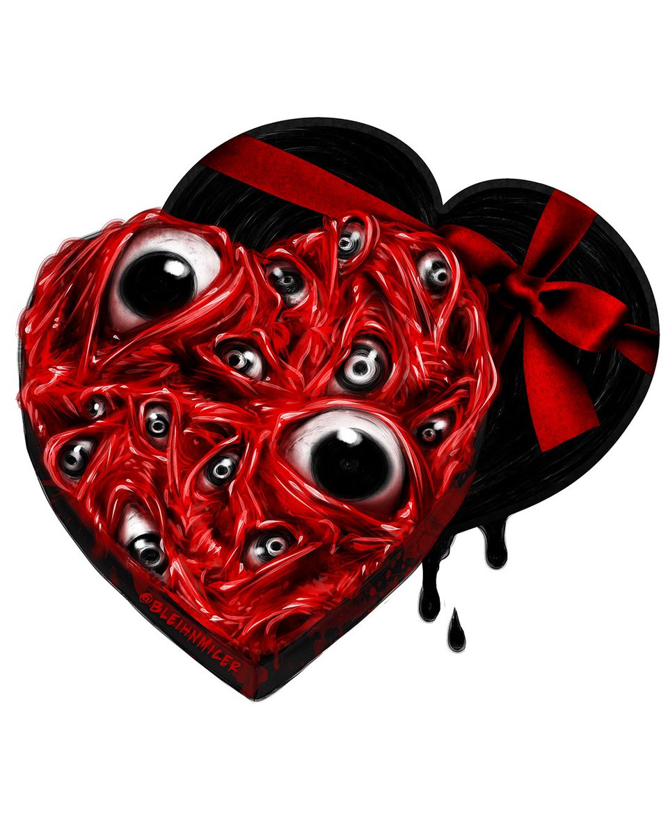 bleihn's tweet photo. I only have eyes for you ๐๏ธ
#darkart #horrorart #Valentinesart #boxofchocolates #bodyhorror #illustration #darkartist https://t.co/ZHEK9lCjvk
