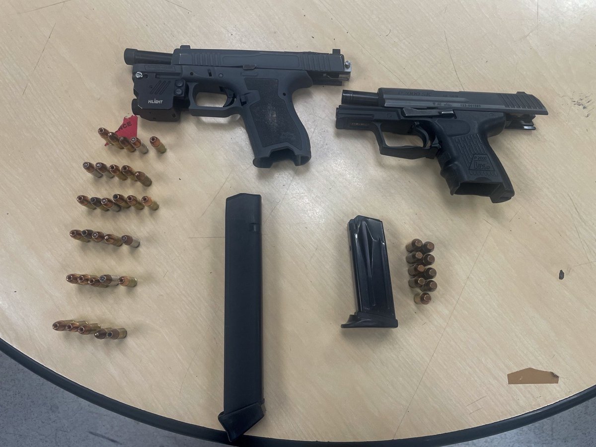 NewtonLAPD's tweet image. LAPD Newt ofrs recently arrested suspects after a reckless driving incident turned into a short veh and foot pursuit. The stolen veh search revealed 2 loaded firearms. YTD, Newt has recovered 576 firearms, a 5.3% increase from last year’s 547. Great work by our officers!
 
#LAPD