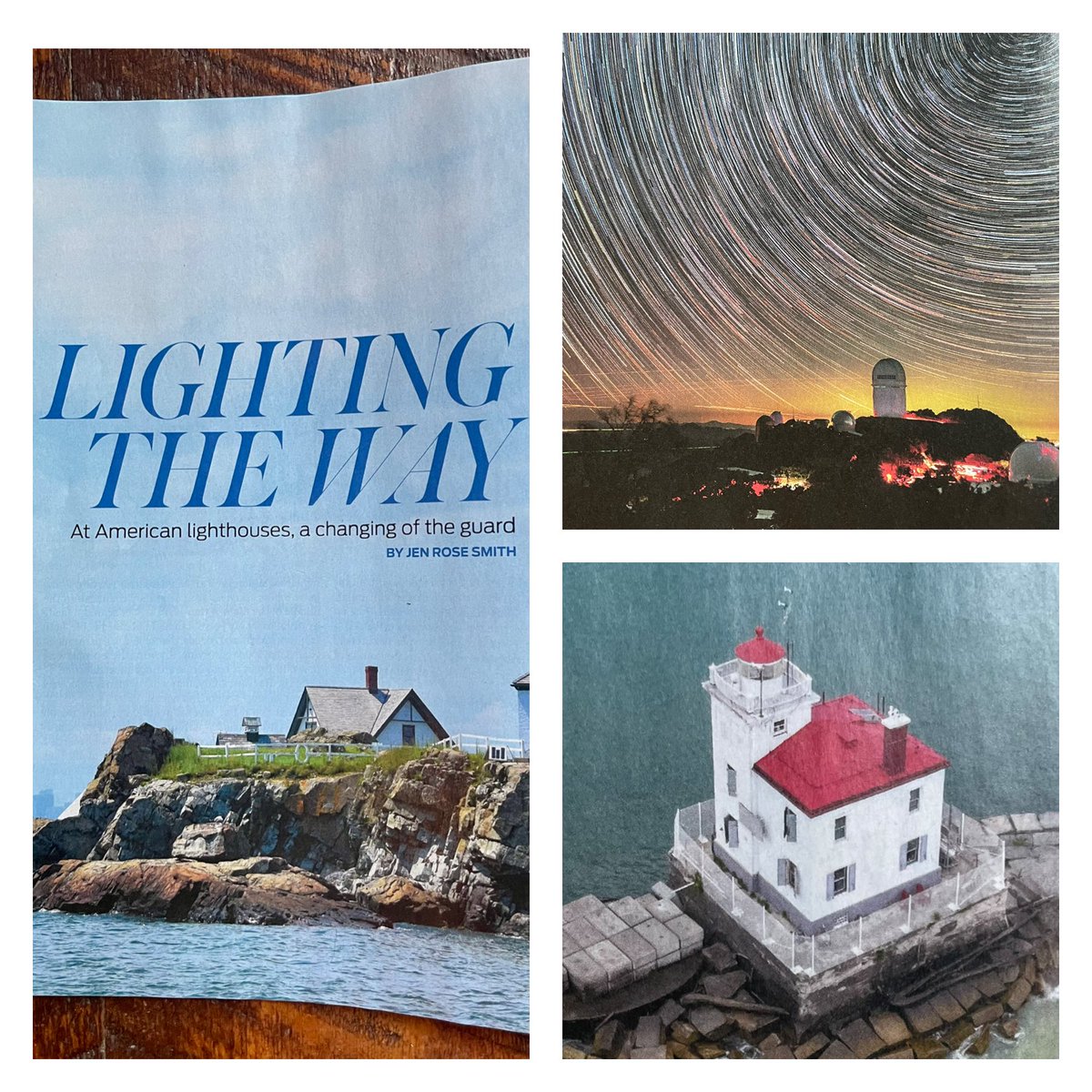 kimbrownseely's tweet photo. What a pleasure to read these dreamy features the latest ⁦@saturdaypost⁩ . ⁦@jenrosesmithvt⁩ exploring lighthouses (and lighthouse fanatics) and @craisbower diving into dark skies.  ⁦⁦@IDADarkSky⁩ #darkskytravel #stargazing https://t.co/bd0WXJ4jGJ