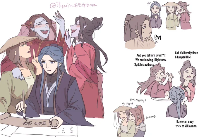 Tgcf characters i would force together to get along 💅💅
#tgcf #lingwen #yushihuang #xuanji #jianlan 
