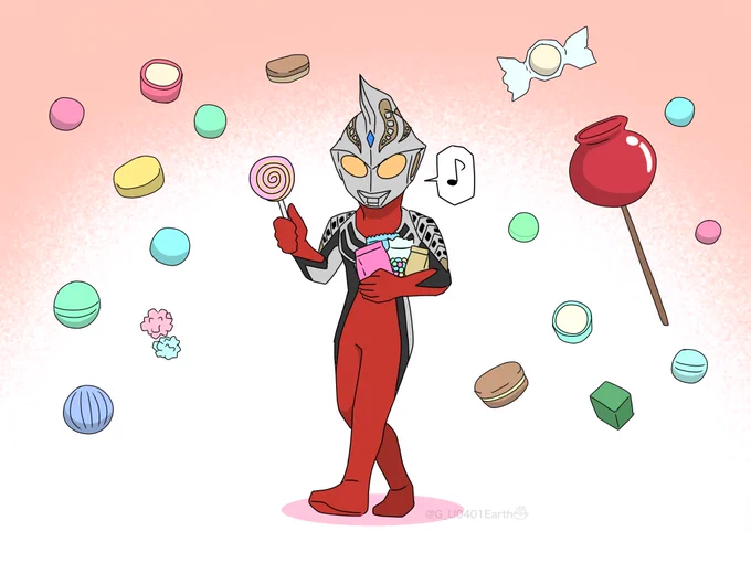 地球の飴の食べ比べにハマったウルトラマンジャスティス#ウルトラマン #ULTRAMAN 