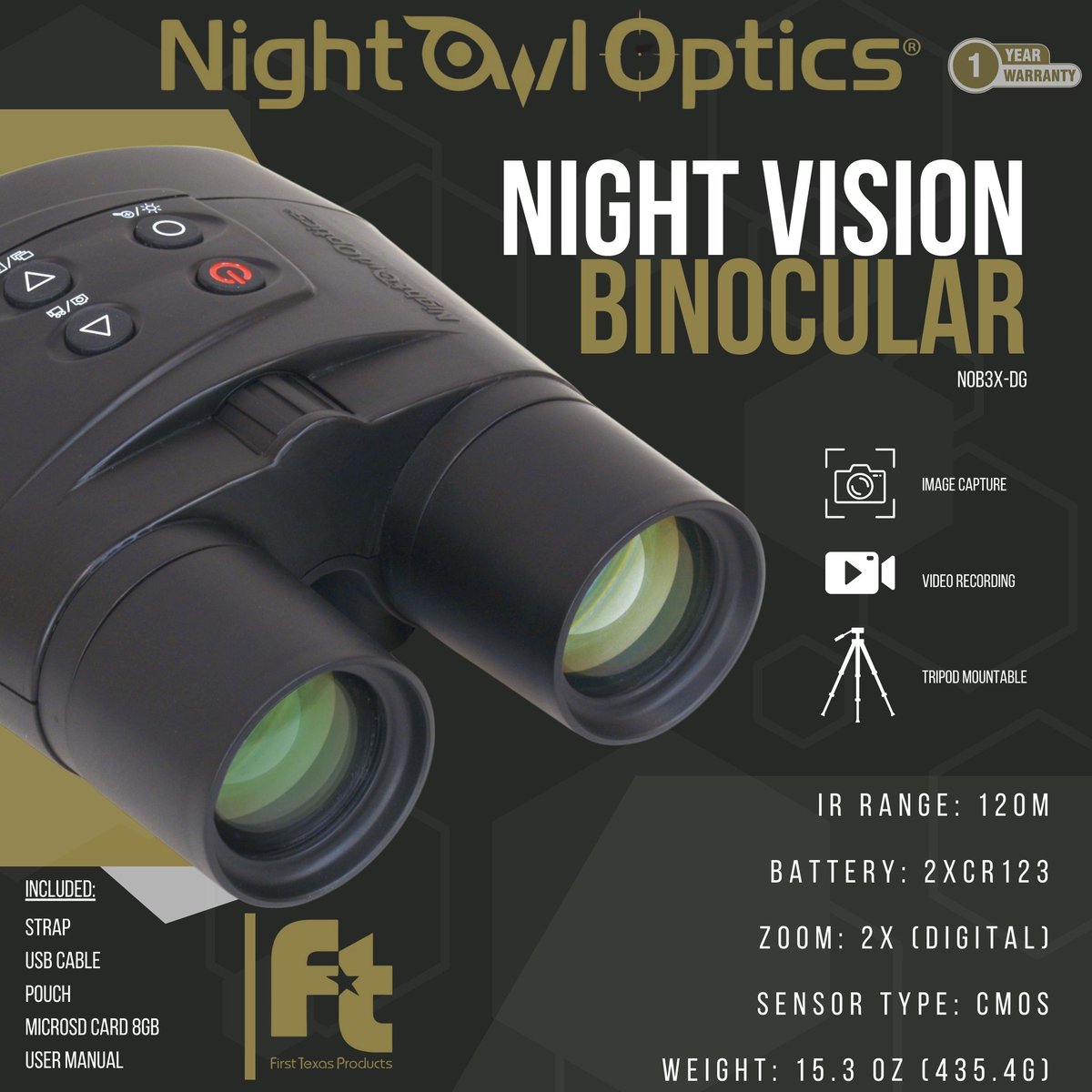 FirstTXProducts's tweet photo. Capture the world in any light with our Night Vision Binocular and Camera/Video Recorder! Record in low light, zoom in with precision, and save every moment in stunning detail. Perfect for outdoor adventures! #NightVision
https://t.co/3Lp3vxRDXr https://t.co/n8SpWj7O5X